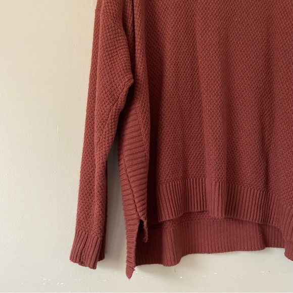 Madewell• dark orange waffle knit sweater women’s size xxl - Picture 2 of 11